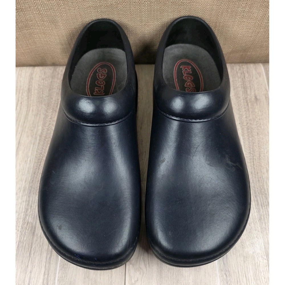 Klogs Springfield Navy Blue Polyurethane Work Clogs Womens 10 Slip Resistant